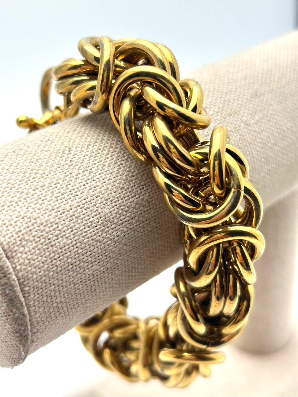 J. Crew Gold Chunky Woven Links Bracelet